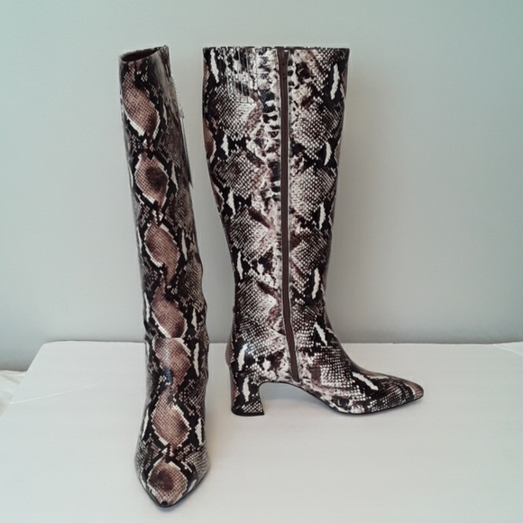 ALEX MARIE leather brown, cognac and cream boots - Picture 3 of 9